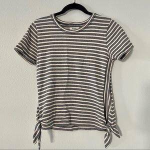 Madewell Striped Side-Tie Shirt